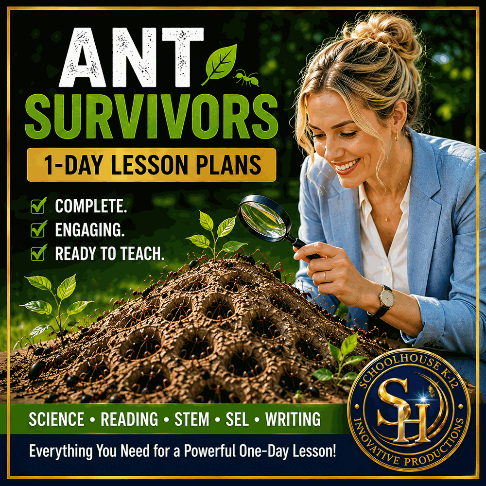 Ant Survivors 1-Day Lesson Plans cover, Grades 3rd–6th