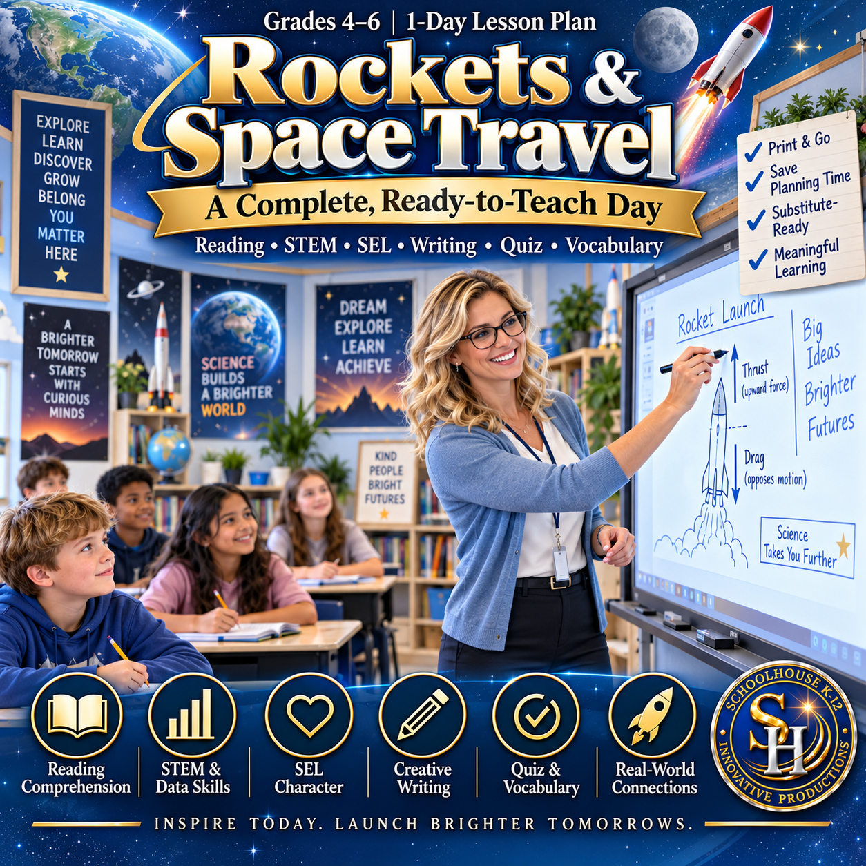 Rockets & Space Travel cover, Grades 4th–6th