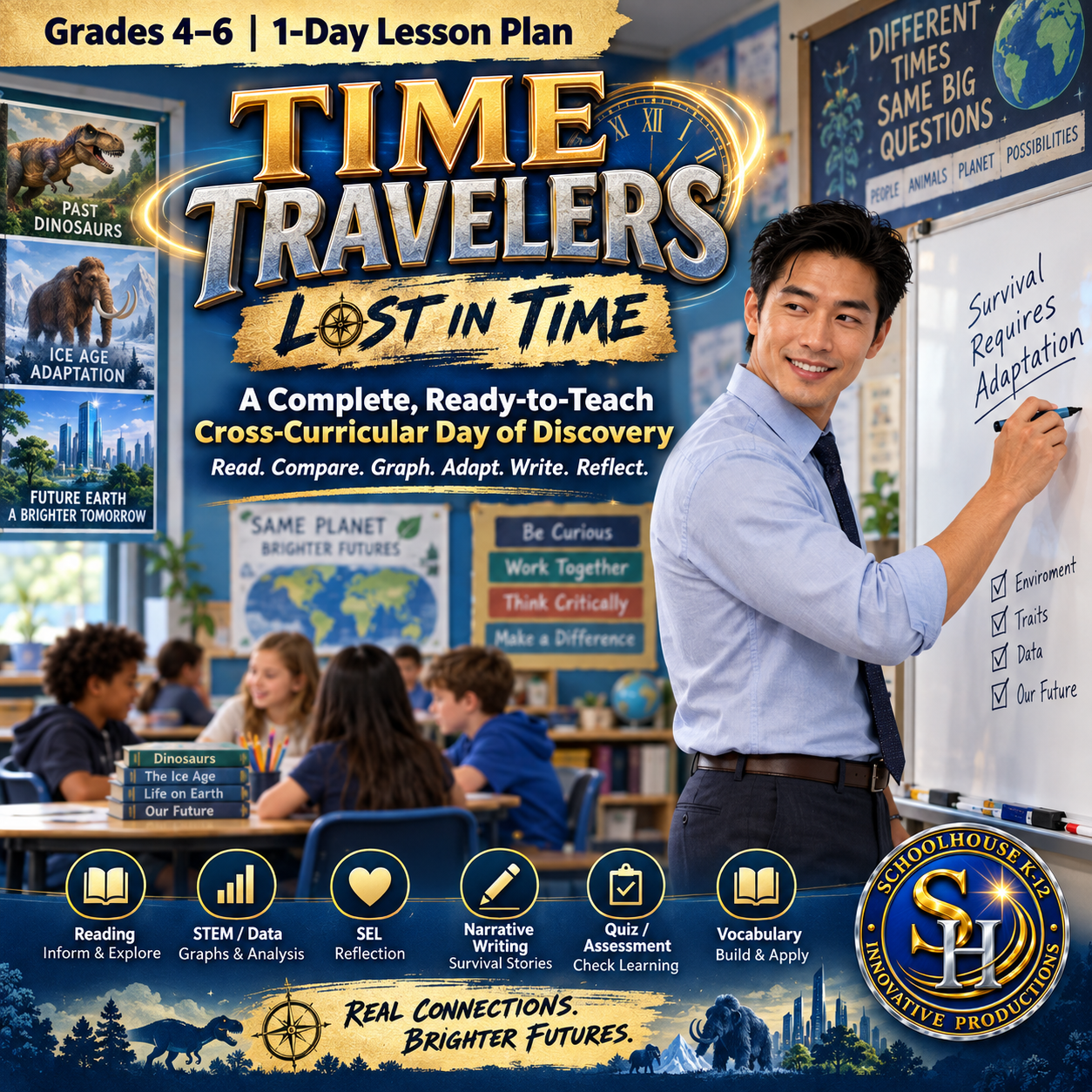 Time Travelers cover, Grades 4th–6th