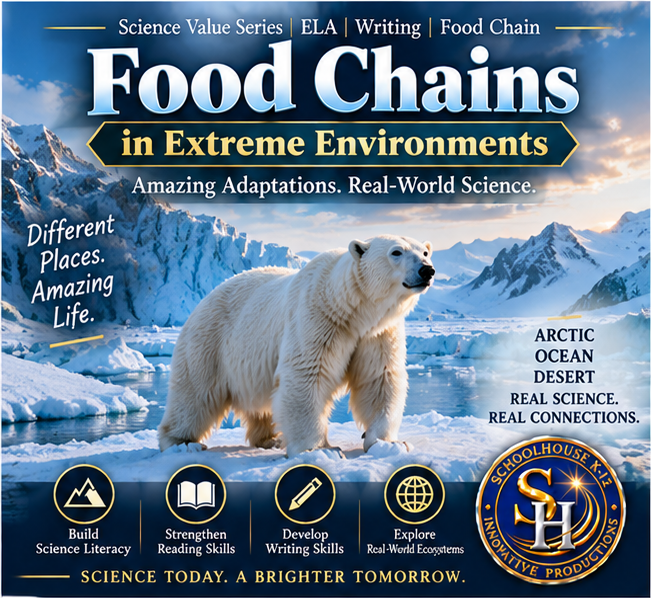Food Chains in Extreme Environments cover, Grades 3rd–6th