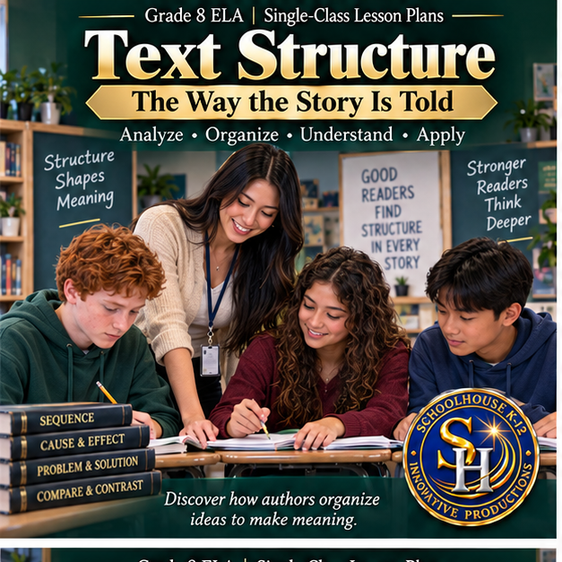 Text Structure Grade 8 ELA cover