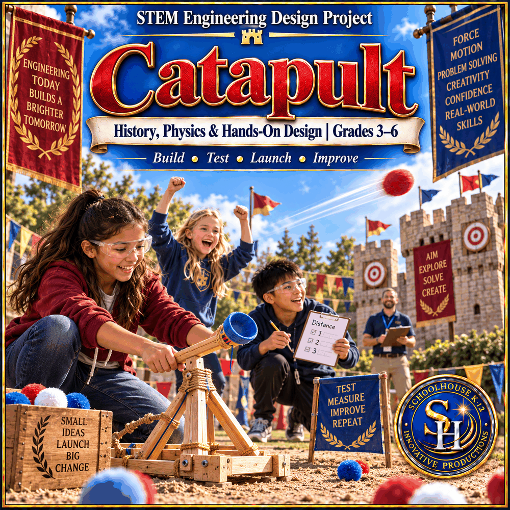Build a Catapult STEM Project cover, Grades 3rd–6th